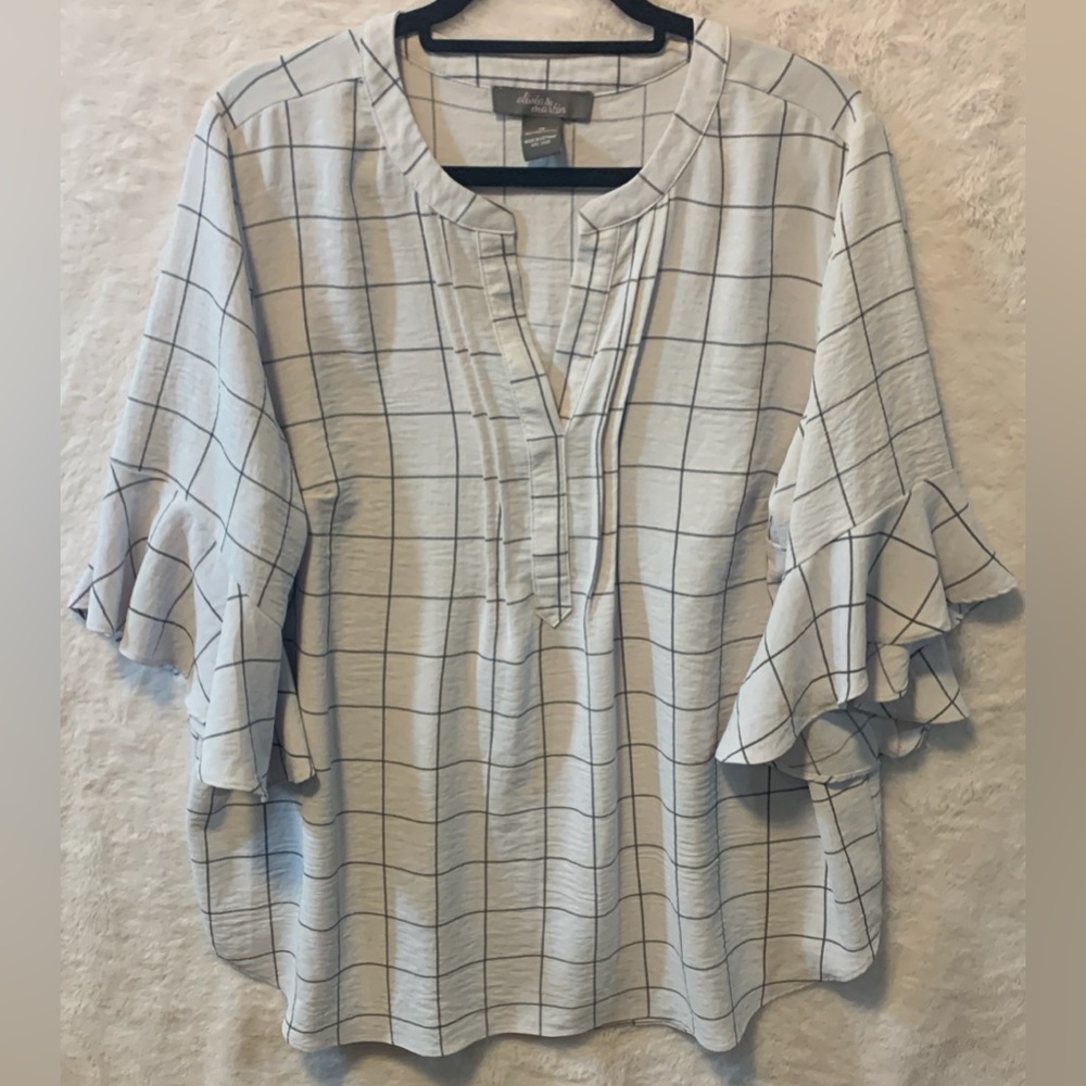 Olivia & Martin Ruffle-Sleeve Blouse